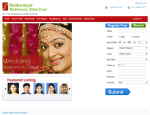 Tablet Screenshot of mutharaiyarmatrimonysites.com